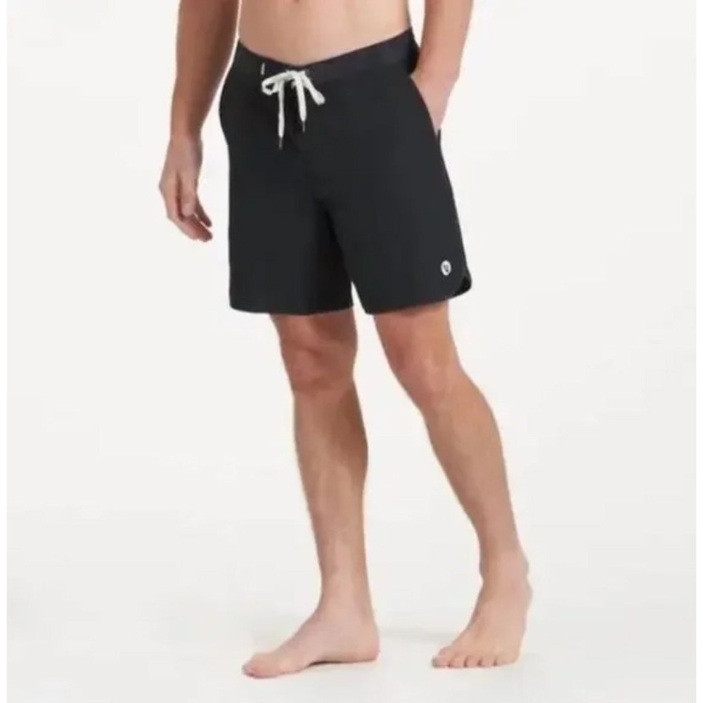 Vuori Cruise Boardshort Black Swim Trunks Size 28 Athletic Quick Dry